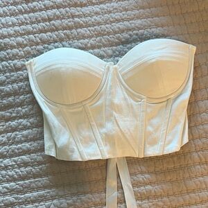 Princess Polly White Bustier Crop Top